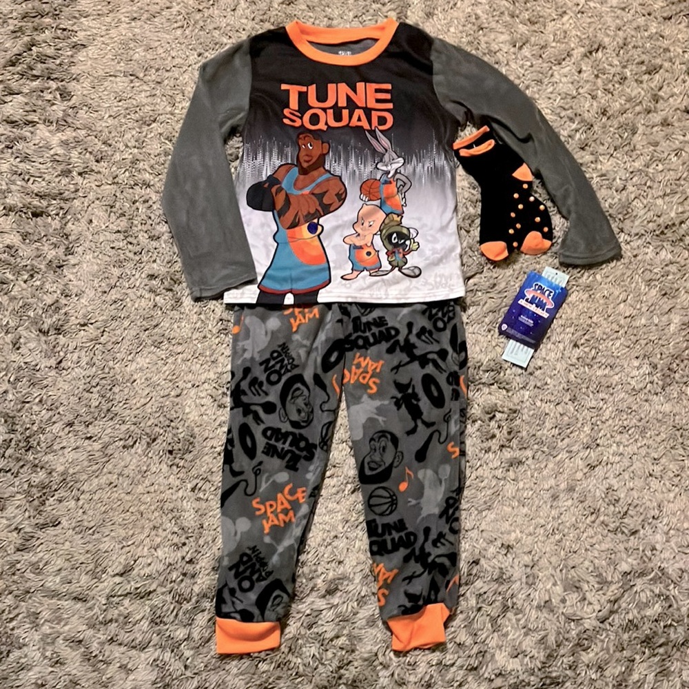 NWT Space Jam Boys PJ 3 Piece Set